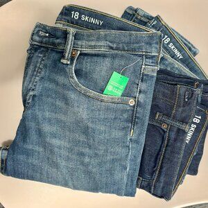 NWT SET OF THREE Gap skinny jeans for boys size 18/XXXL